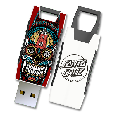 Santa Cruz Sugar Skull Capless USB Flash Drive